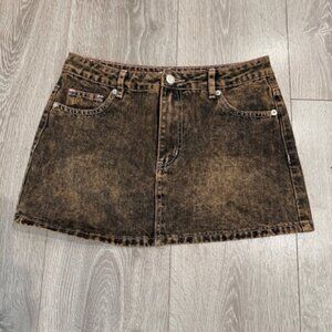 LA Hearts by PacSun Women's Brown and Black Skirt Excellent Condition! Size S